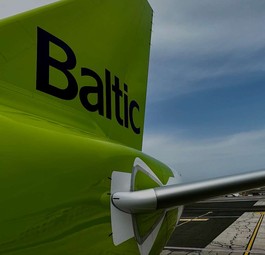 Ein Flugzeug von Air Baltic: Die Letten fliegen schon lange für Swiss.