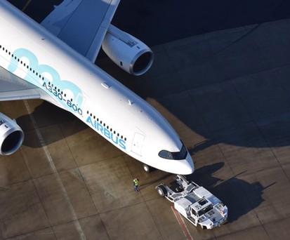 Vor dem Start: Der Jet wird in Position gebracht.