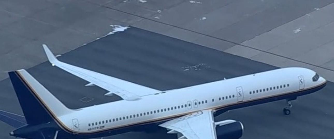 Die Boeing 757 des Justizministeriums der USA nach der Landung in New York: Diktator an Bord.
