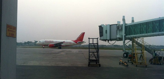Air-India-Flieger in Kalkutta: Der Flughafen ist überlastet.