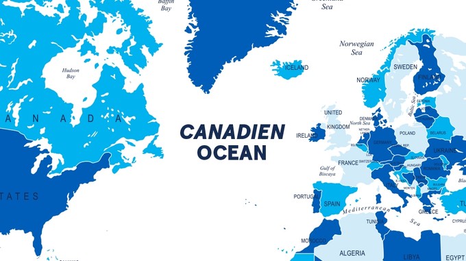 Air Transat: Die kanadische Ferienfluglinie gab die Umbenennung des Atlantischen Ozeans in Kanadischer Ozean bekannt. Ab sofort werde der neue Name in den Borddurchsagen im gesamten Streckennetz verwendet. 