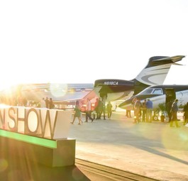 Catarina Aviation Show im vergangen Jahr: Im Hintergrund steht eine Gulfstream G500.