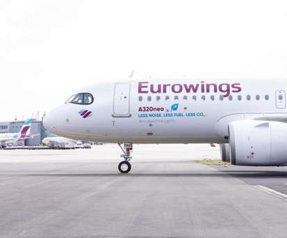 Airbus A320 Neo von Eurowings: Aktuell der Flieger der Wahl nach Dubai.