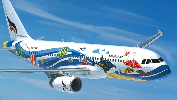 Airbus von Bangkok Airways: Probleme im Grenzgebiet.