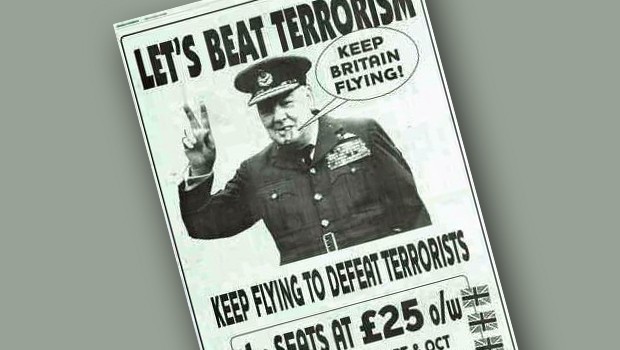 Ryanair (2005): Kurz nach den Bombenanschlägen in London schaltete Ryanair Anzeigen, in denen sie mit Winston Churchill für Reisen nach London warb. «Lasst uns den Terrorismus besiegen», stand darüber. Die Empörung war groß. Die Werbewirkung aber auch.