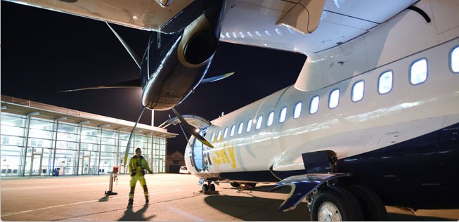 Intersky-Flieger am Flughafen Friedrichshafen: Ein Bild der Vergangenheit.