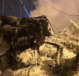 Absturzstelle: Das Flugzeug war in Flammen aufgegangen.