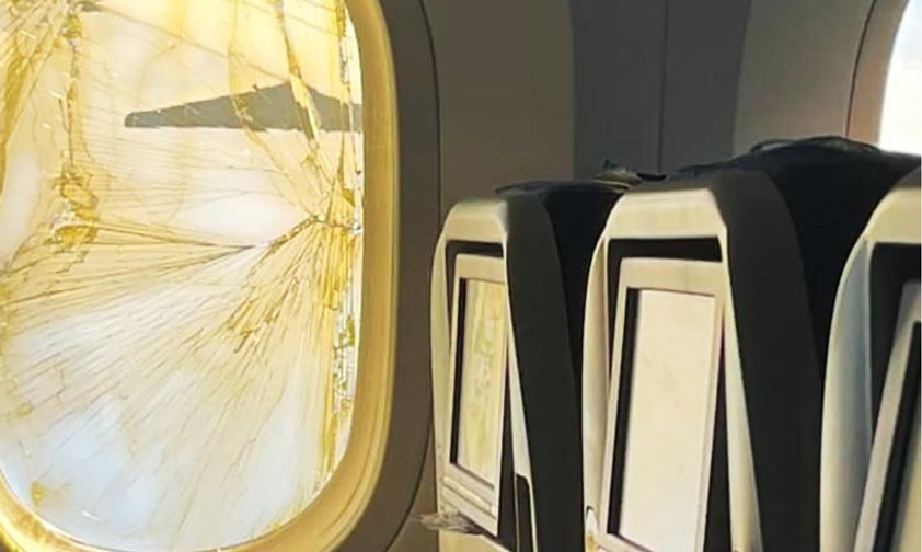 Kaputtes Fenster: Es war nur eine Schicht, die für die Sicherheit nicht relevant ist.