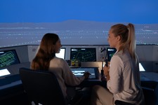 Blick auf das Vorfeld bei der DFS