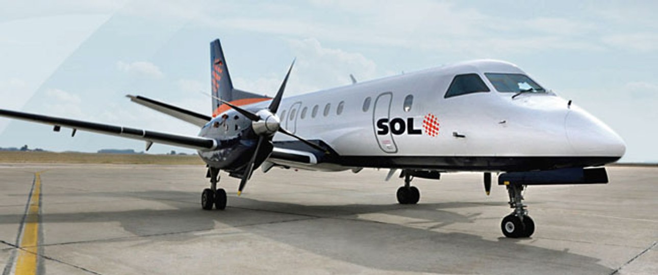 Saab 340 von Sol Líneas Aéreas: Die Airline gab am 15. Januar 2016 auf.