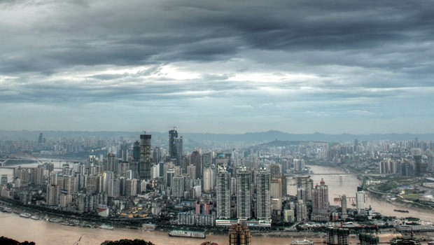 Skyline von Chongqing: bislang noch kein Ziel für westliche Airlines.
