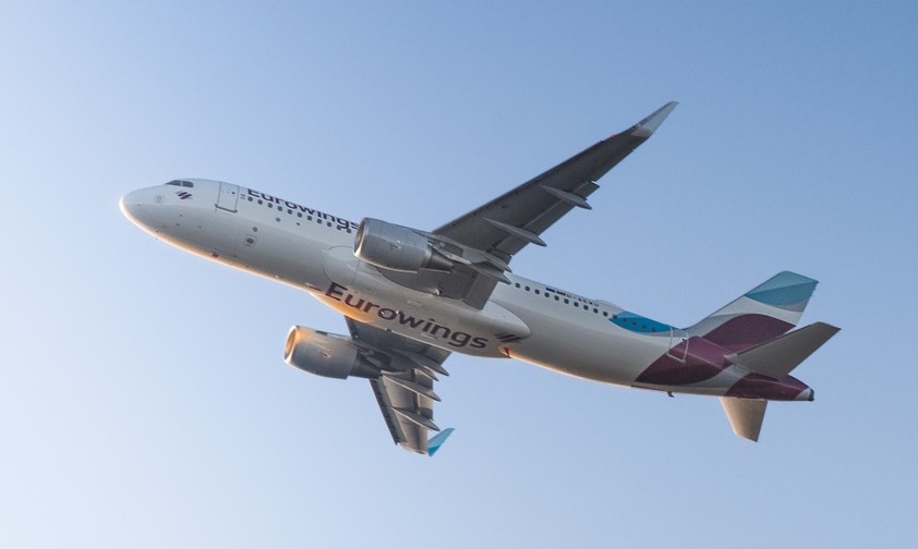 Airbus A320 von Eurowings: heikle Situation in Düsseldorf.