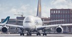 Airbus A380 von Lufthansa: Die D-AIMJ machte sich als dritter Superjumbo der Airline auf dem Weg nach Teruel.