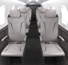 Eine Visualisierung der PC-24-Kabine in der Commuter-Version: So könnte es aussehen ...