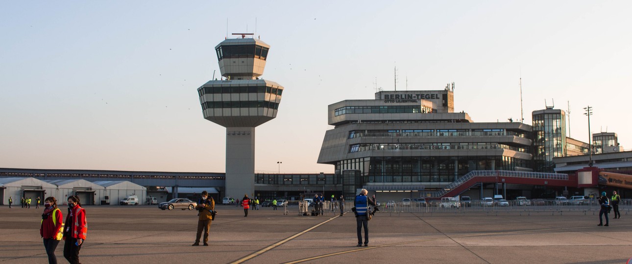 Vorfeld in Tegel: Der Flughafen ist nicht mehr in Betrieb.