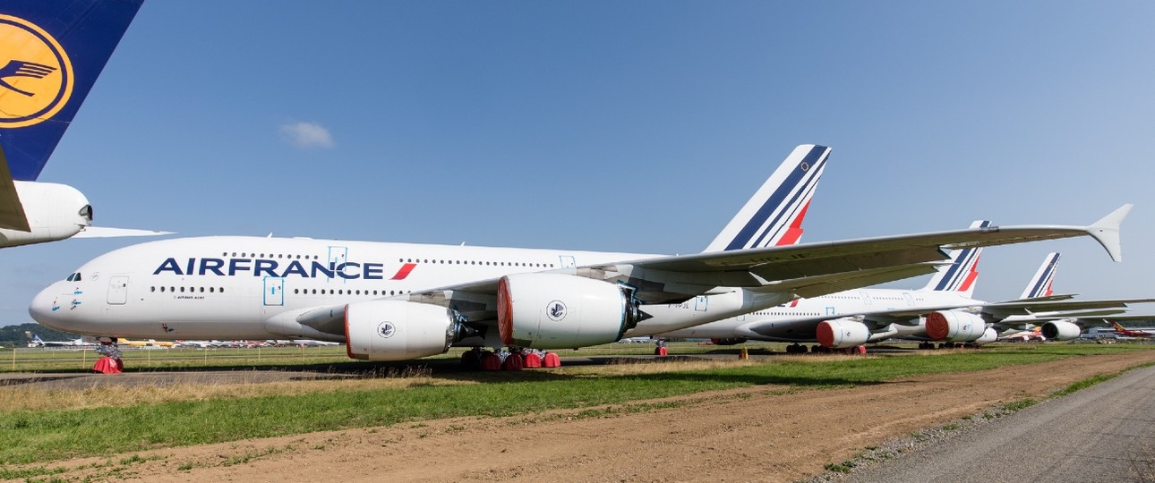 Air France nimmt sie nicht wieder in Betrieb. Ihre Airbus A380 stehen in Tarbes.