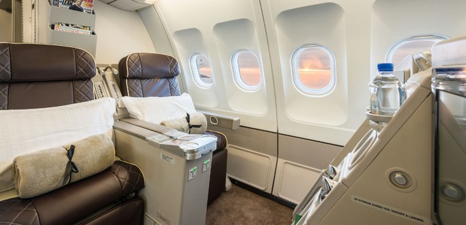 Ein Platz im Luxus-A340 von London nach Barbados und zurück kostet im Angebot des Charterunternehmens Caledonia Jets ...