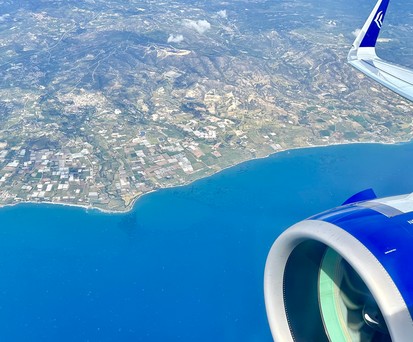 Blick aus einem Airbus A320 Neo von Aegean: Die Fluglinie will mit Volotea wachsen.