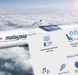 Flieger von Malaysia Airlines, Angebot von Amal: Die Airline will mit Komfort punkten.