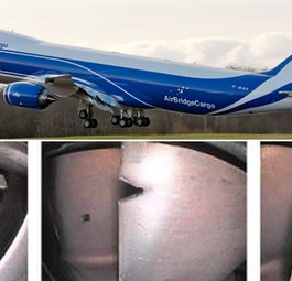 Boeing 747-8 von Air Bridge Cargo: Die Turbokompressoren wurden beschädigt.