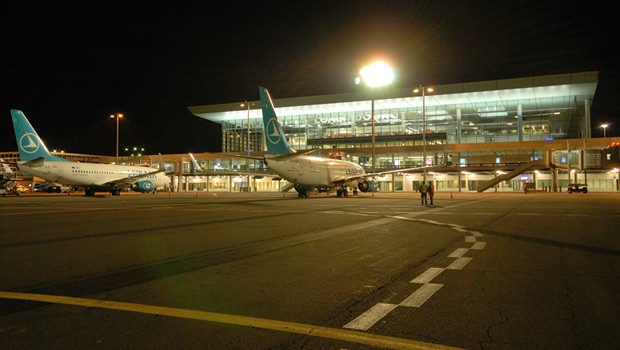 Terminal A des Flughafens Findel: Luxair dominiert.