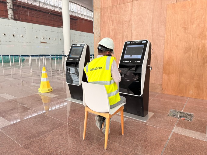 Letzte Arbeiten vor der Eröffnung.