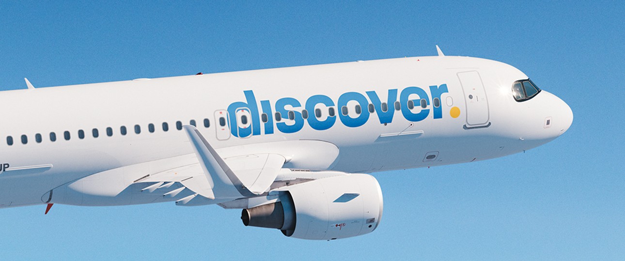 A320 in der neuen Discover-Lackierung: Bald in München stationiert.