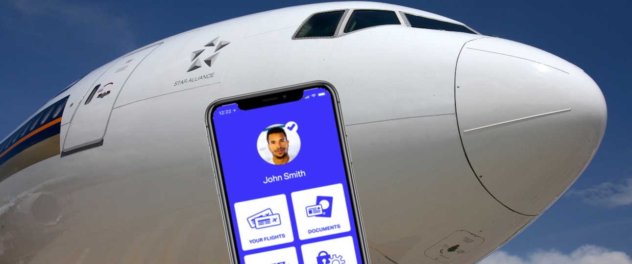 Travel-Pass-App vor Singapore- Airlines-Jet: Der Test läuft.