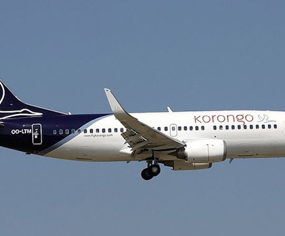 B737 von Korongo Airlines: Die Lizenz stammt aus Belgien.
