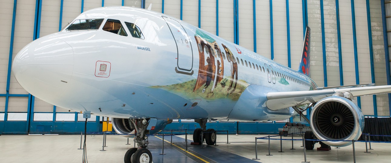 Der Bruegel-Flieger von Brussels Airlines: Der Airbus A320 ...