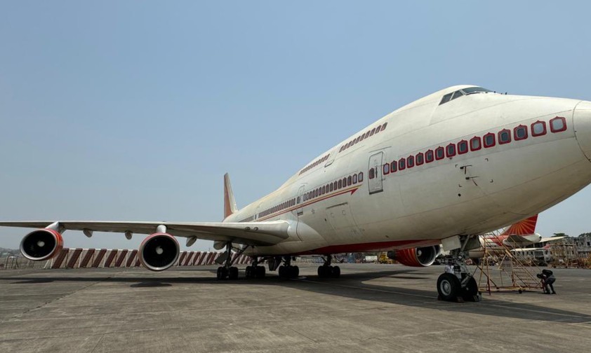 Air Indias Boeing 747, die einst als VT-EVA flog: Nun verabschiedet.