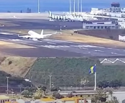 Airbus A320 Neo von Marabu bei der Landung: Er hüpfte einmal.