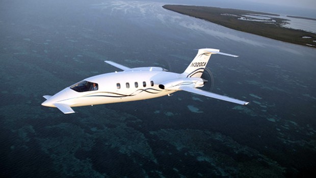 Die Italiener von Piaggio brachten ihren Businessjet P180 mit nach Paris.