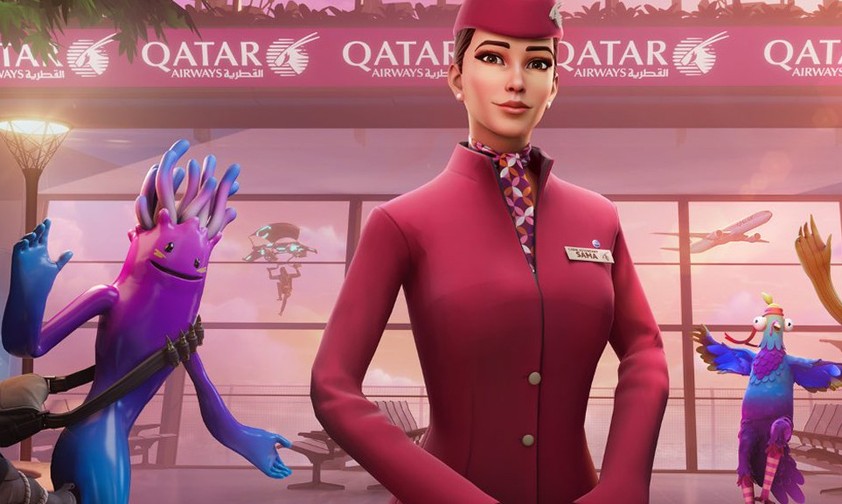 Sama: Die virtuelle Flugbegleiterin von Qatar Airways in Fortnite.