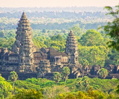 Kambodschas berühmte Tempelanlage Angkor Wat: Air Asia wird im Land aktiv.