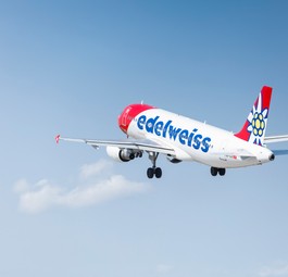 Airbus A320 von Edelweiss: Ein solcher Flieger stattete Graz einen Besuch ab.