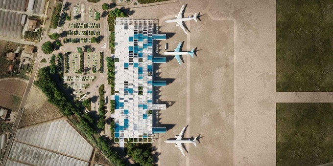 Das neue Passagierterminal wird sechs Fluggastbrücken haben.