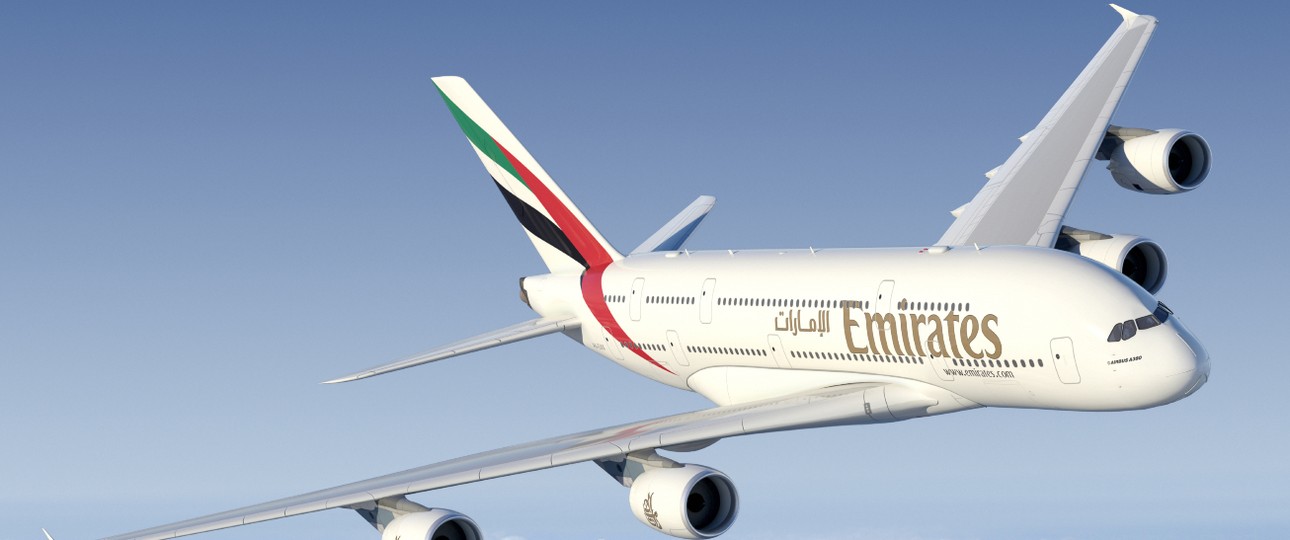 Airbus A380 von Emirates: War vor der Pandemie Stammgast in Amsterdam.