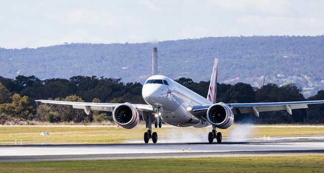 virgin australia embraer e190 e2 perth delivery