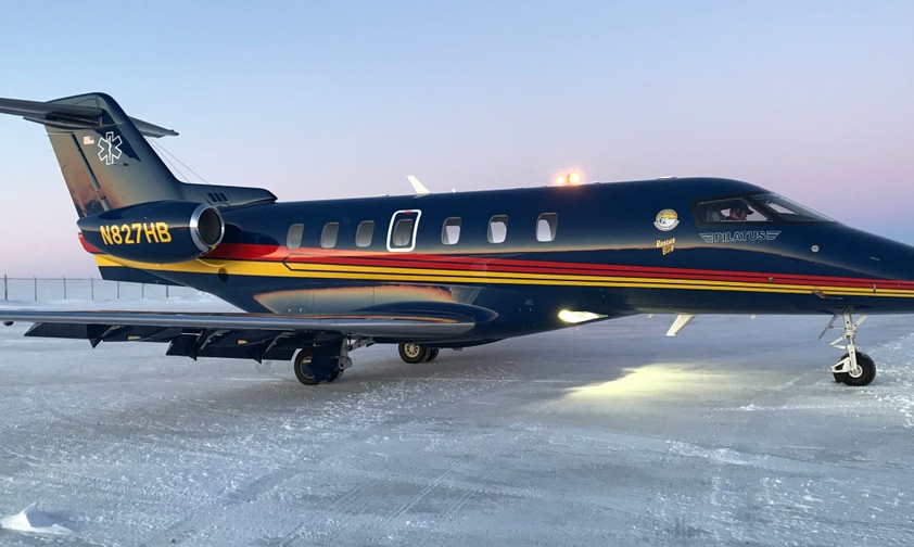 Pilatus PC-24 des Rettungsdienstes des North Slope Borough: Vereiste und verschneite Pisten sind hier keine Seltenheit.