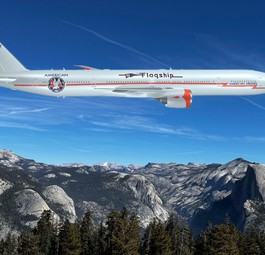 Die Flagship-Lackierung auf der Boeing 777: Ab November live zu sehen.