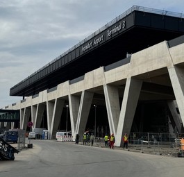 Ein Besuch auf der Baustelle des Terminal 3 am Flughafen Frankfurt.