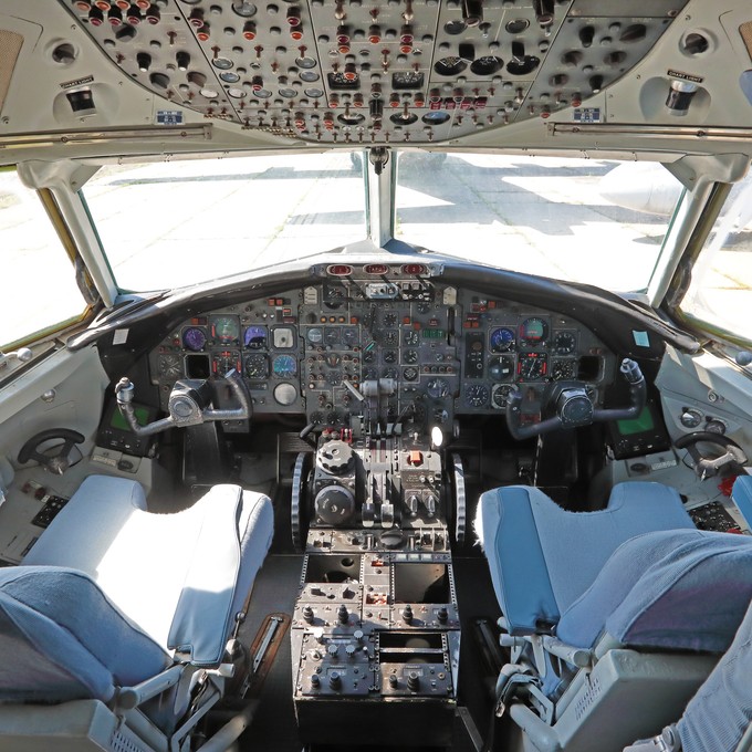 Das Cockpit der Romabac 1-11.