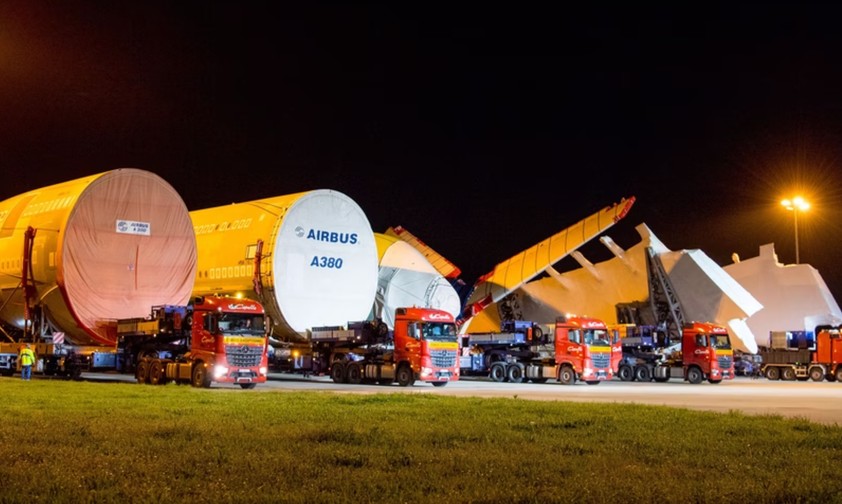 Konvoi des letzten Airbus A380: Eine spezielle Strae wird nicht mehr benötigt.