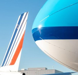 Flieger von Air France und KLM: Die Gruppe sieht sich besser aufgestellt als Lufthansa. 