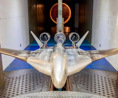 «Flying Wing» im Windkanal: Das russische Institut Tsagi erforscht einen Nurflüger.