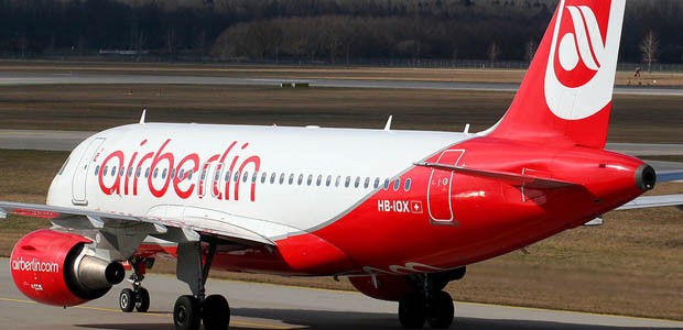Airbus A319 von Air Berlin mit Schweizer Kennzeichnung: Die Tochter Belair ist gefährdet.