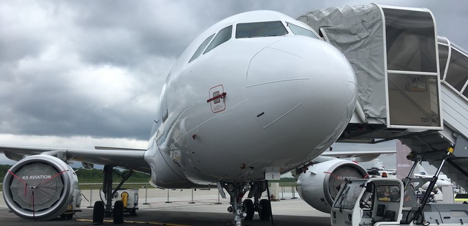 Ein großer unter den Businessjets: der Airbus ACJ319 von K5 Aviation. Die deutsche Charterfirma soll auch den ersten ACJ 319 Neo erhalten.