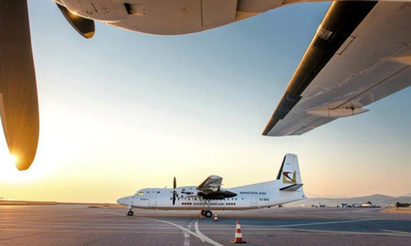 Eine der vier Fokker 50 von Minoan: Fliegen nicht mehr in der Schweiz.