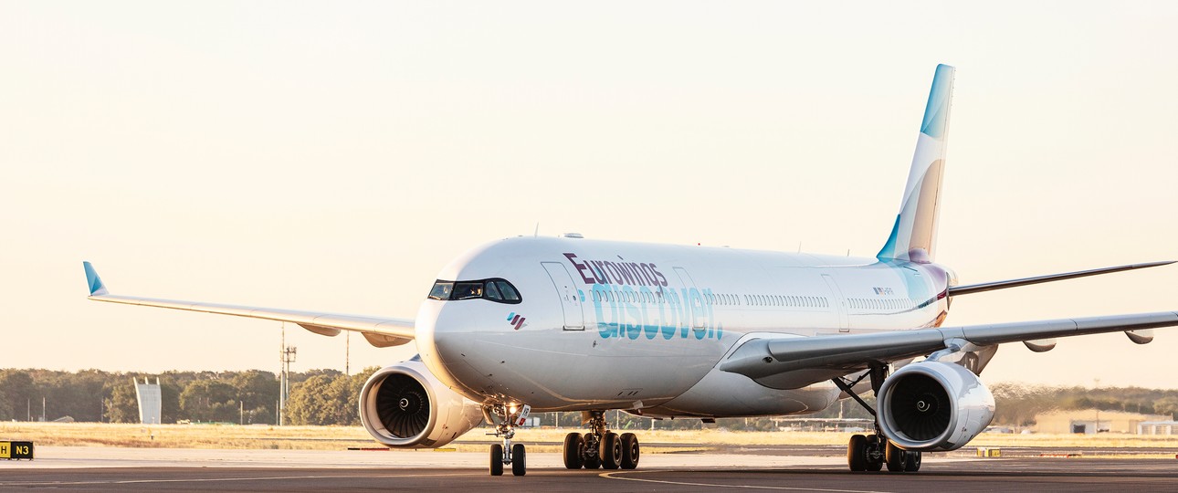 Airbus A330 von Eurowings Discover: Mehrere Flüge wurden umgeleitet oder gestrichen.